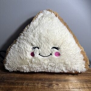 Triangle Smile Sandwich Cake Plush Toy Stuffed Doll Soft Sleep Pillow Sofa‎ Gift